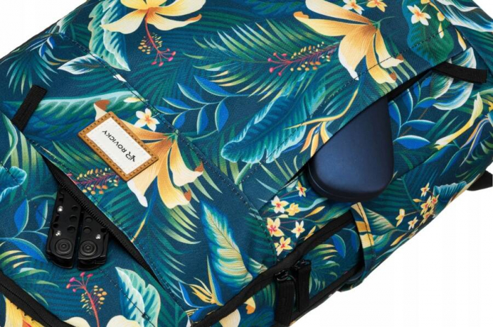 Rucsac clasic de damă din poliester cu model de plante - Rovicky PTR-R-PST-9336 09 [9]