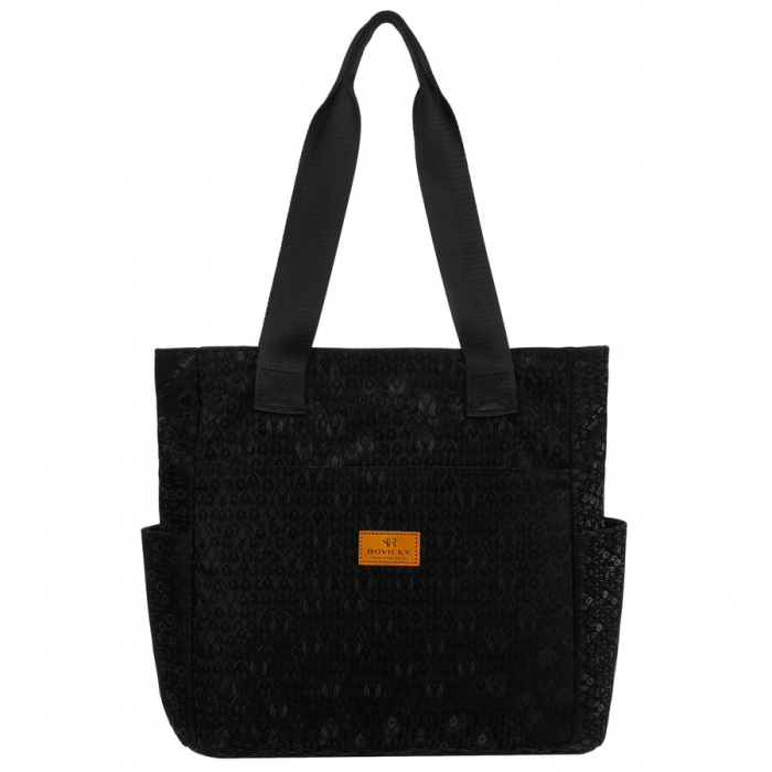 Geantă de cumpărături din material textil negru - Rovicky PTR-R-TZ-01-2417 BLACK W [2]