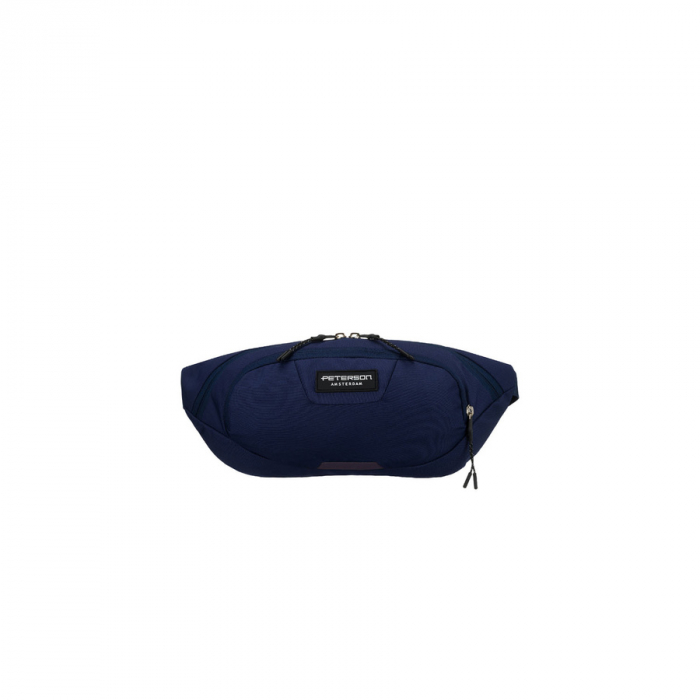 Geantă sport tip borseta din poliester bleumarin cu închidere cu fermoar - Peterson PTR-PTN SWY-01-8443 NAVY [6]
