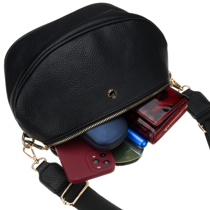 Geantă elegantă de damă din piele ecologică de culoare neagră - Peterson PTR-PTN MIS-02-3551 BLAC [10]