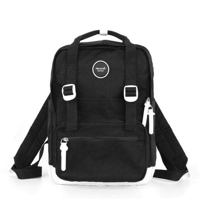 Rucsac negru, spațios, pentru femei, cu buzunar exterior - Himawari PTR-1088M-08 [1]