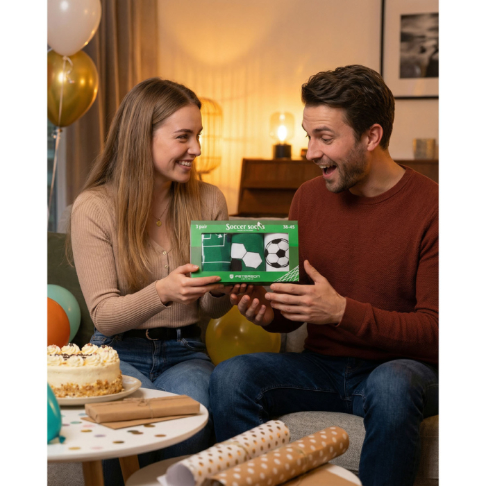Set de șosete bărbătești cu motiv de fotbal, mărimile 38-44 - Peterson PTR-PTN SML-S3W-FB-38-44 [26]