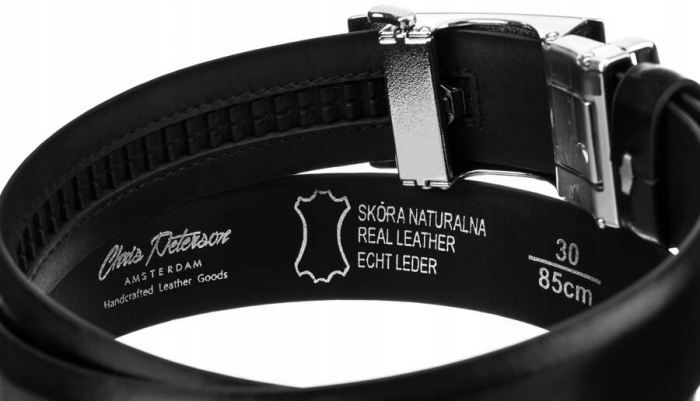 Curea barbati din piele naturala Peterson PTR-PTN A007 BL [3]