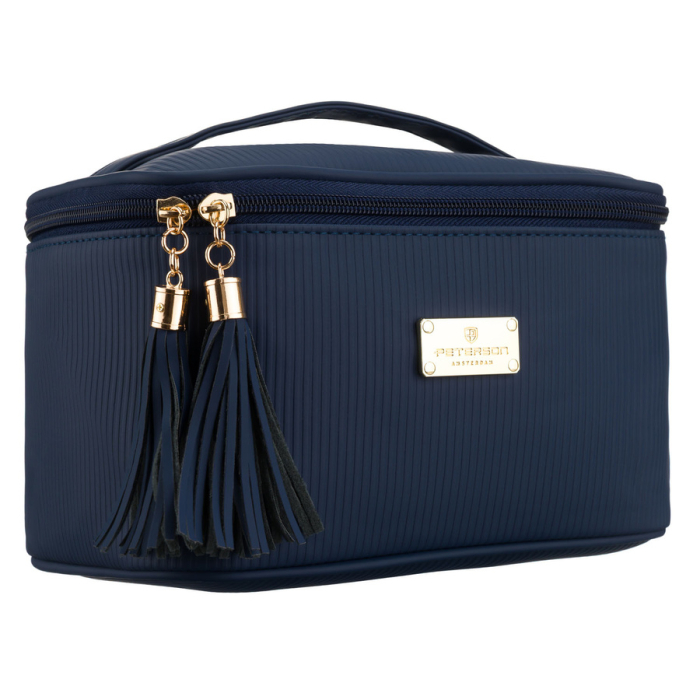 Geantă cosmetică din material sintetic bleumarin cu mâner practic - Peterson PTR-PTN KOS-DA-11P NAVY [1]