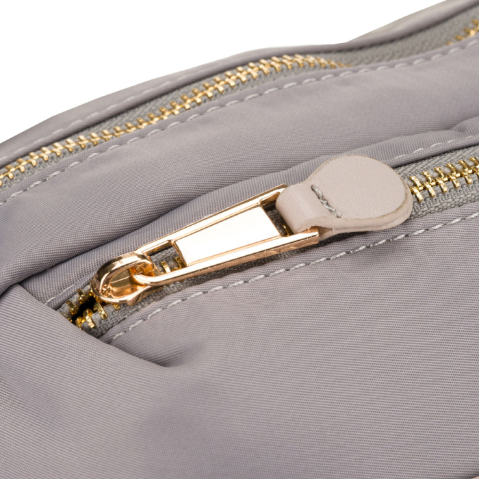 Geantă de damă gri din nailon cu închidere cu fermoar - Peterson PTR-PTN JN-13-0269 GRAY [12]