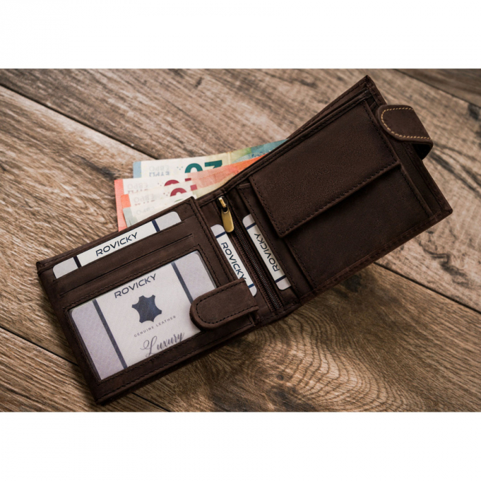 Portofel din piele naturala pentru barbati PTR-N992L-CHM-HORSE-BL B [6]