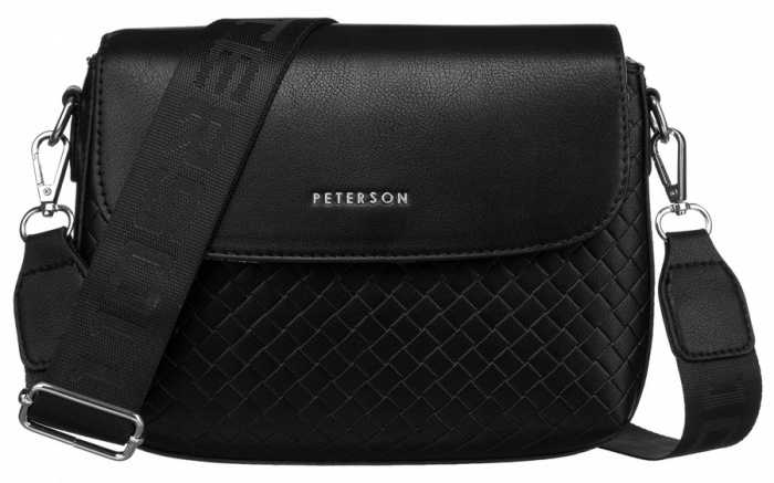 Geantă de damă din piele ecologică cu o curea largă - Peterson PTN 6455-9900 BL [2]