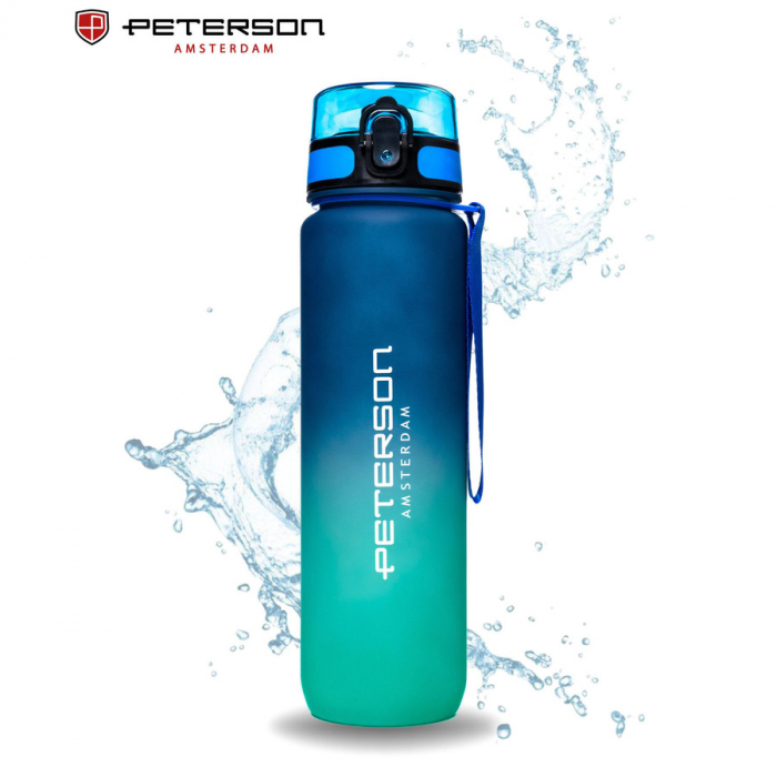 Sticlă de apă tritan albastru-verde cu o capacitate de 1000 ml - Peterson PTR-PTN HY-003-1L-9539 N [5]