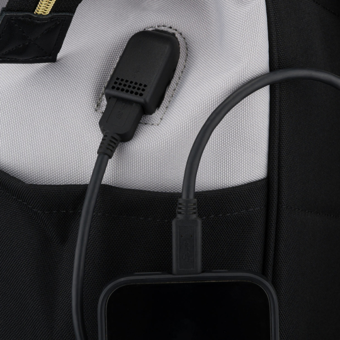 Rucsac de damă din poliester gri și negru, perfect pentru bagaj de mână - Peterson PTR-PTN ALFA BL-BL [13]