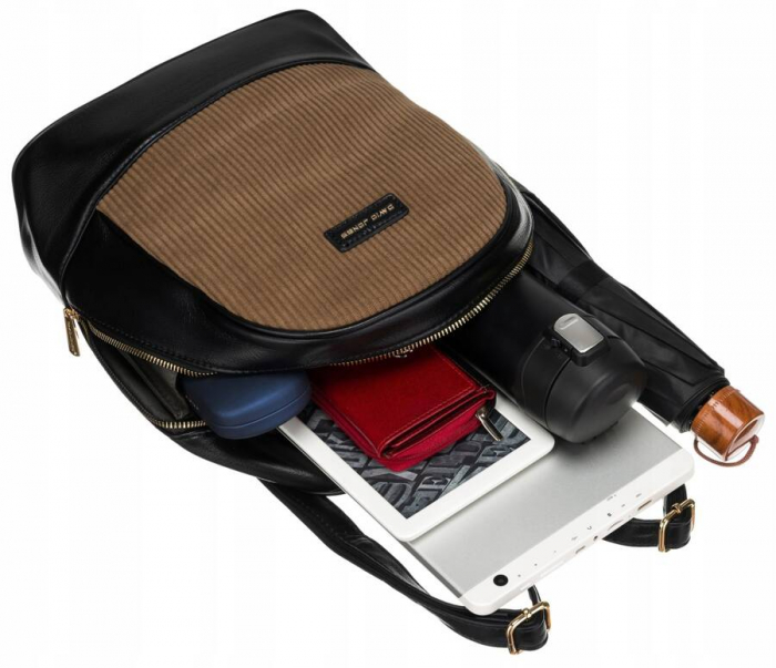 Rucsac mic de dama din piele ecologica - David Jones PTR-6877-3 KHAKI [7]