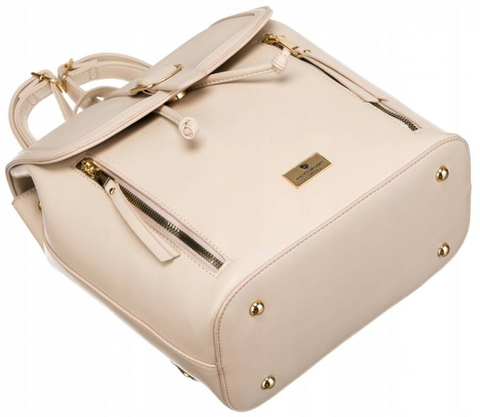 Rucsac elegant de dama din piele ecologica - Peterson PTR-PTN L61409-0272 BEI [8]