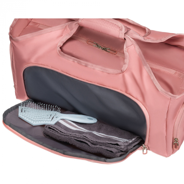 Geantă de voiaj sport din poliester roz cu închidere cu fermoar - Peterson PTR-PTN 24480 D.PINK-D.P [9]