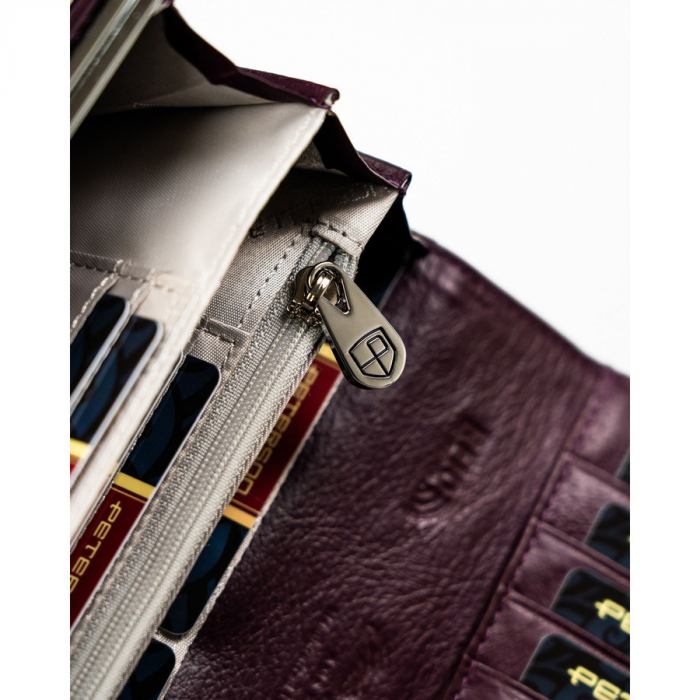 Portofel dama din piele naturala Peterson PTR-PTN PS122-FDS PURPLE [9]