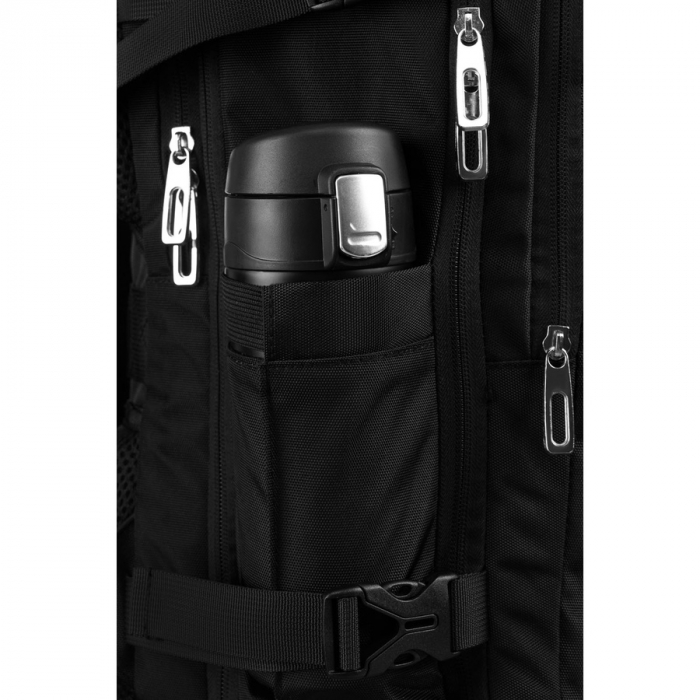 Rucsac negru de călătorie cu spațiu pentru laptop, perfect pentru bagajul de mână în avion - Peterson PTR-PTN 24403-6935 BLACK [24]