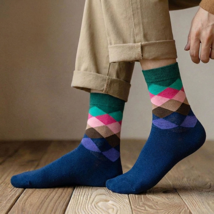 Set de 5 perechi de șosete bărbătești, mărimea 40-45, din bumbac și poliester - Peterson PTR-PTN SML-S5-40-45-RO2 [42]