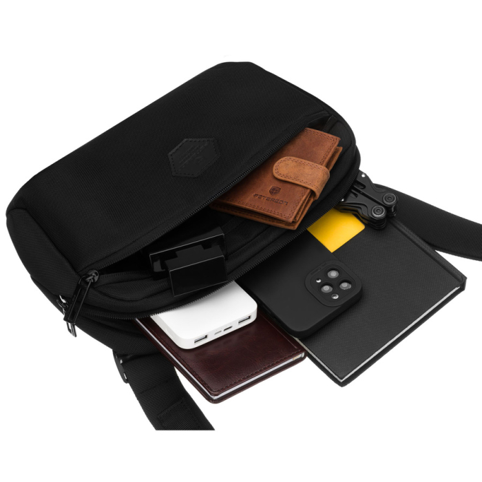 Geantă sport neagră cu închidere cu fermoar, două compartimente - Peterson PTR-PTN-73225-2201 BLACK [11]