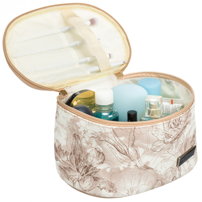 Trusă cosmetică bej deschis, cu model vegetal - Peterson PTR-PTN KOS-J02-0079 L03 [5]
