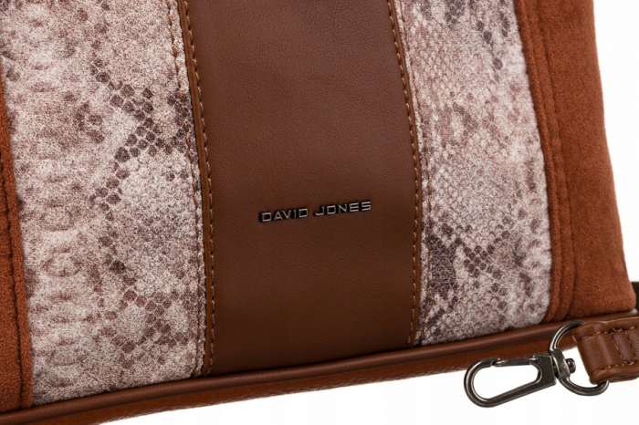 Geanta de dama din piele ecologica cu motiv piele de sarpe - David Jones PTR-6885-5 COG [4]