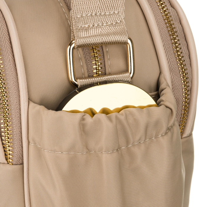 Geantă de damă bej din nailon cu șase buzunare suplimentare - Peterson PTR-PTN JN-15-0320 BEIGE [16]