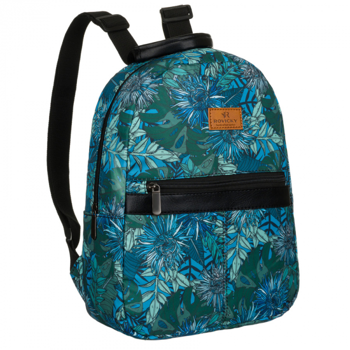 Rucsac de damă verde și albastru cu buzunar exterior - Rovicky PTR-R-PL15601-8923 12 [1]