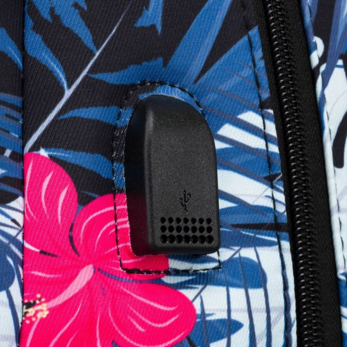 Rucsac pentru scoala din poliester cu model de plante cu un buzunar frontal mare - Peterson PTR-PTN 77711-6623 PRT-1 [9]