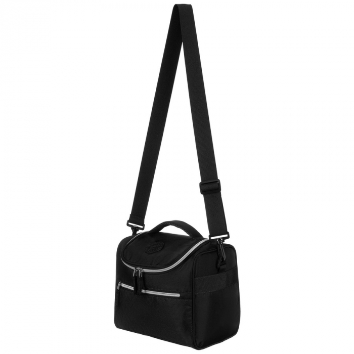 Geantă de călătorie neagră, practică, din material sintetic, cu curea asortată - Peterson PTR-PTN 24463-3940 BLACK [7]