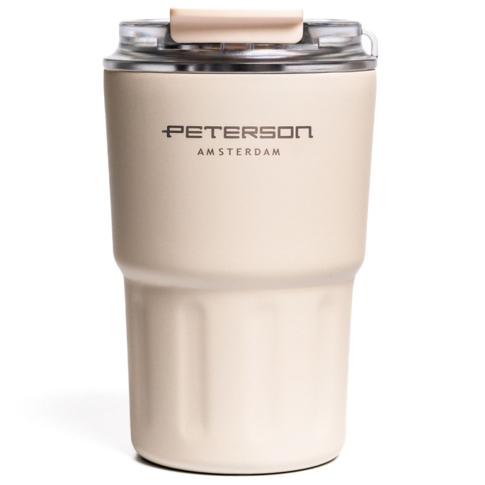 Cană termică bej din oțel inoxidabil cu pereți dubli - Peterson PTR-PTN KT-01-360 BEIGE [2]