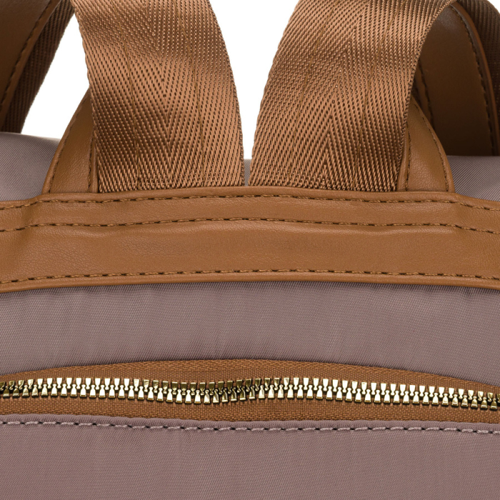 Rucsac urban pentru femei, confecționat din nailon și piele ecologică, de culoare bej PTR-PTN JN-12-0214 BEIGE [16]