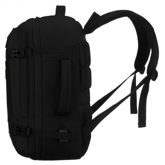 Rucsac de călătorie negru din poliester, perfect pentru bagajul de mână - Peterson PTR-PTN BHX-04 -0048 Bl [4]