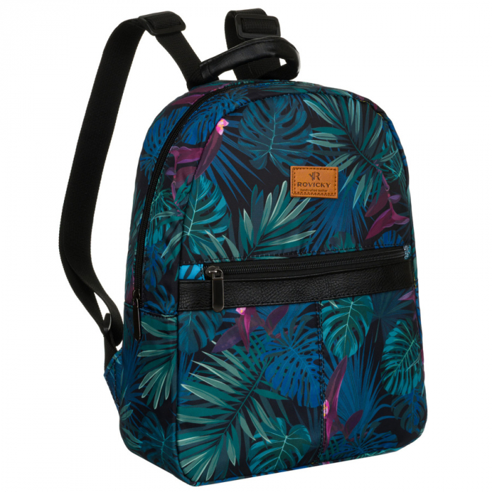 Rucsac de damă din poliester multicolor cu un model frumos cu frunze - Rovicky PTR-R-PL15601-8978 17 [1]