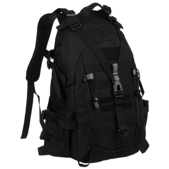 Rucsac militar sport negru cu bretele reglabile - Peterson PTR-PTN BL075-8076 BLACK [4]