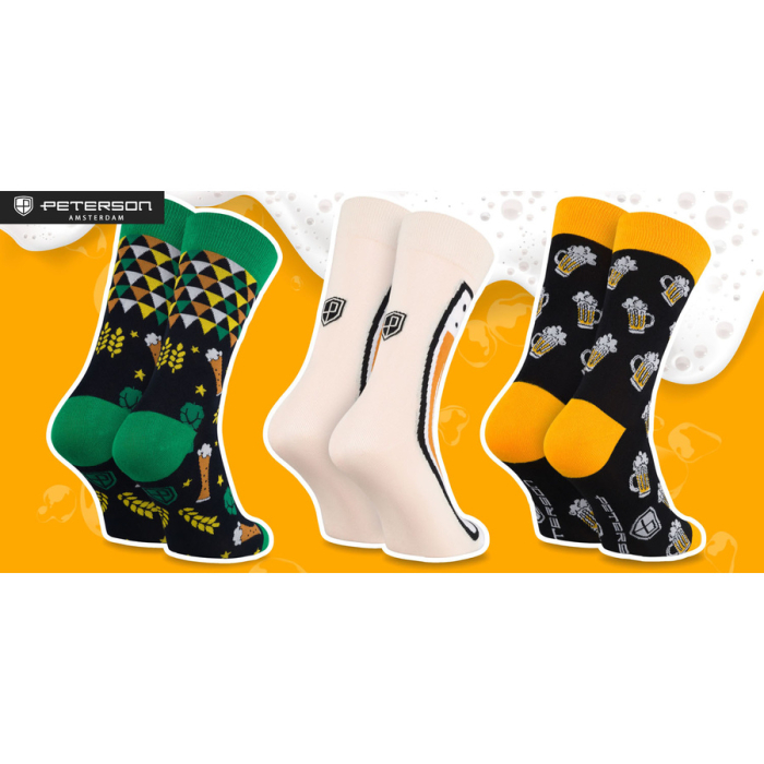 Set de șosete bărbătești cu diverse modele de bere, mărimi 38-45 - Peterson PTR-PTN SML-S3W-BE-38-44 [37]
