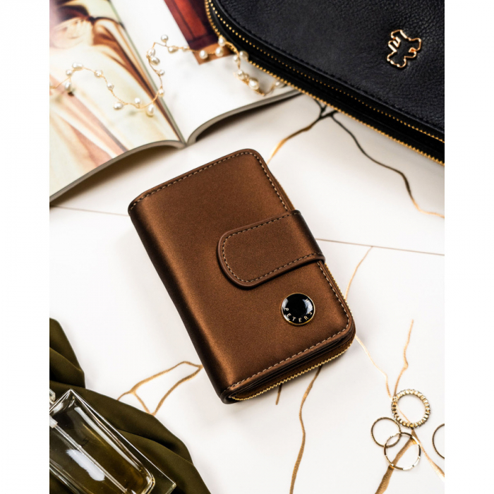Portofel din piele pentru femei Peterson PTR-PTN PS115-HNL BROWN [3]