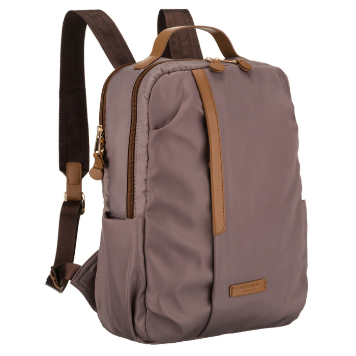 Rucsac bej pentru femei din nailon cu bretele reglabile - Peterson PTR-PTN JN-09-0061 BEIGE [1]