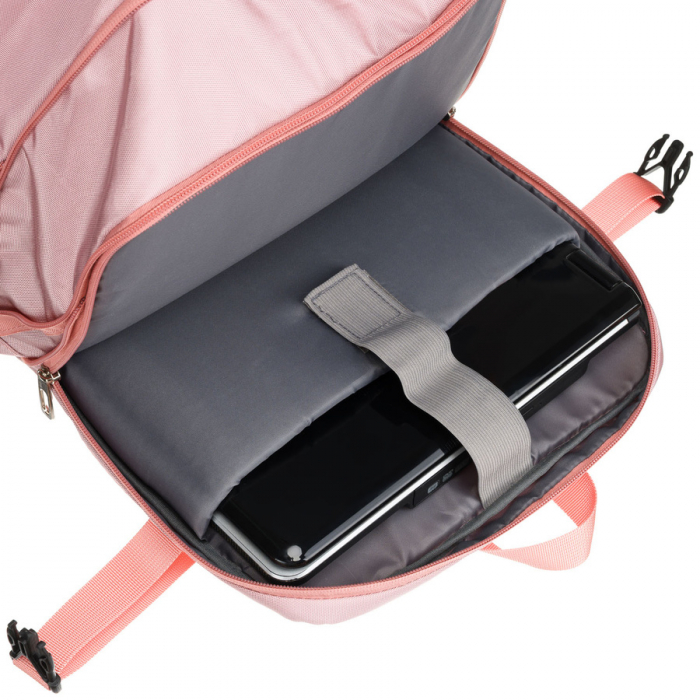 Rucsac cu spațiu pentru laptop roz, suspendat pe bretele reglabile - Peterson PTR-PTN 24403-6942 PINK [23]