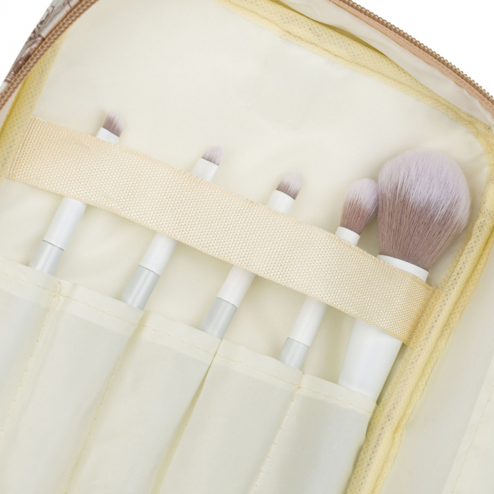 Geantă cosmetică bej pentru femei cu organizator de pensule - Peterson PTR-PTN KOS-J03-0086 L03 [5]