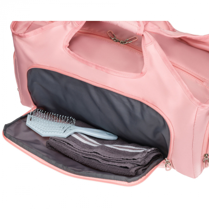 Geantă de weekend roz din poliester cu închidere cu fermoar - Peterson PTR-PTN 24480 PINK-PINK [9]