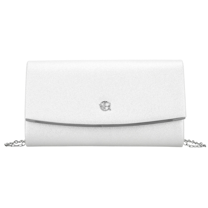 Geantă elegantă de damă, de culoare argintie, din piele ecologică, suspendată cu lanț - Rovicky PTR-R-XS028-1-0597 SILVE [2]