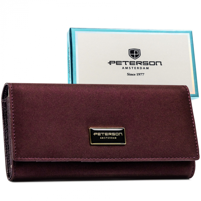 Portofel din piele pentru femei Peterson PTR-PTN PS401-HNL PURPLE [1]