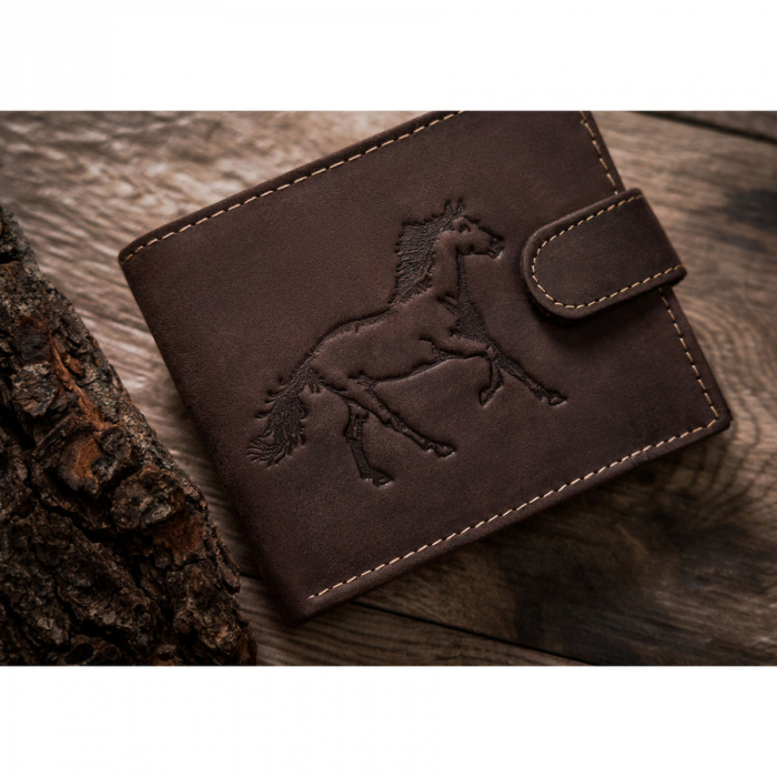 Portofel din piele naturala pentru barbati PTR-N992L-CHM-HORSE-BL B [3]