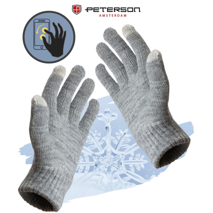 Set: căciulă, mănuși și eșarfă gri - Peterson PTR-PTN WS-02-1976 LIGHT [9]