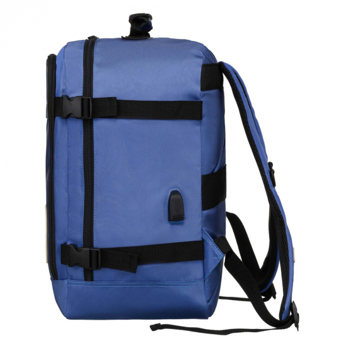 Rucsac de voiaj din poliester impermeabil de culoare albastra cu bretele reglabile - Peterson PTR-PTN APP-6684 BLUE [5]