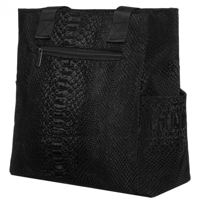 Geantă mare de damă din poliester, neagră - Rovicky PTR-R-TZ-01-2400 BLACK W [3]