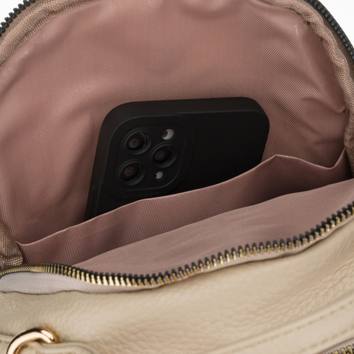 Rucsac mic de damă din piele ecologică bej deschis - Rovicky PTR-R-KP-11-F19-4978 BEI [7]