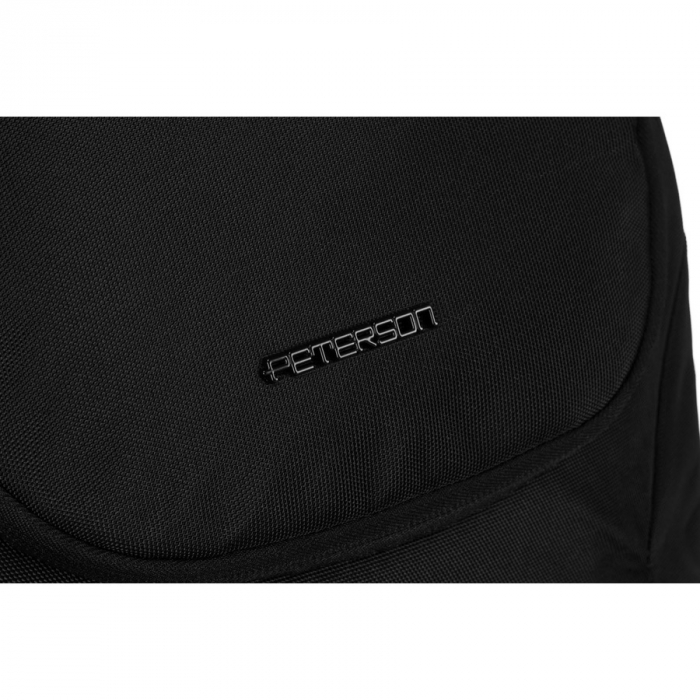 Rucsac urban, încăpător, din nailon negru, cu compartiment pentru laptop - Peterson PTR-PTN 24400-6904 BLACK [11]