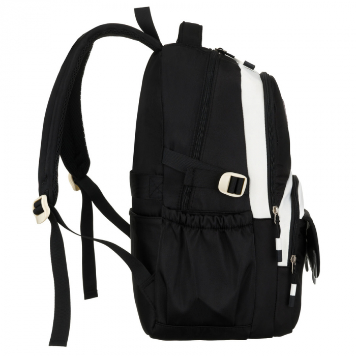 Rucsac școlar pentru copii din poliester, negru, cu compartiment pentru laptop, rezistent la umezeală - Peterson PTR-PTN 8592-1365 BLACK [3]