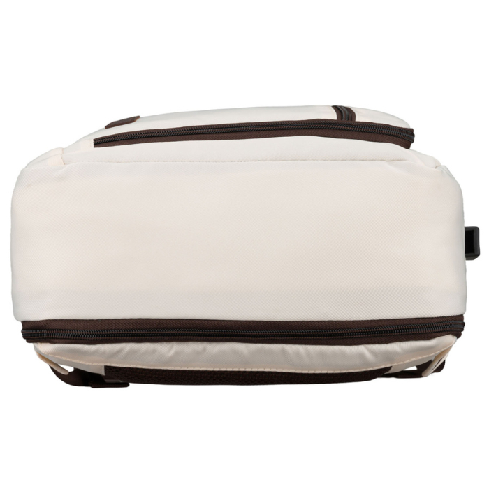 Rucsac de cabină bej din poliester cu port USB - Peterson [14]