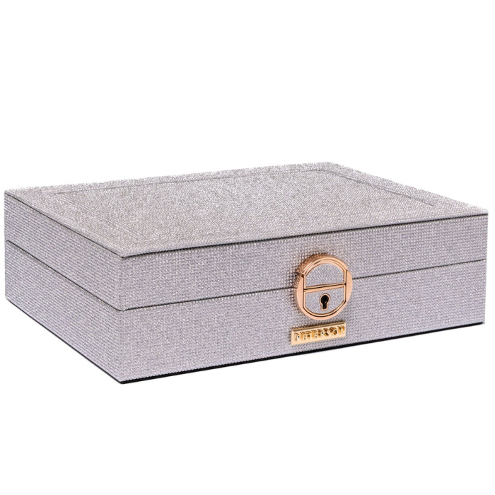 Cutie de bijuterii din argint cu cheie și zăvor - Peterson PTR-PTN SZK-13-6018 SILV [8]