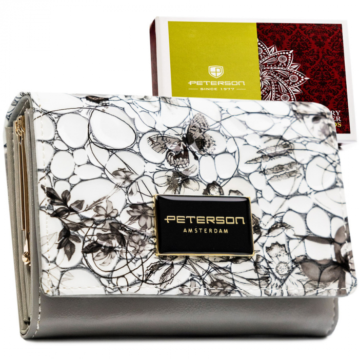 Portofel dama din piele naturala Peterson PTR-PTN PH30-LFL-7186 BL [1]