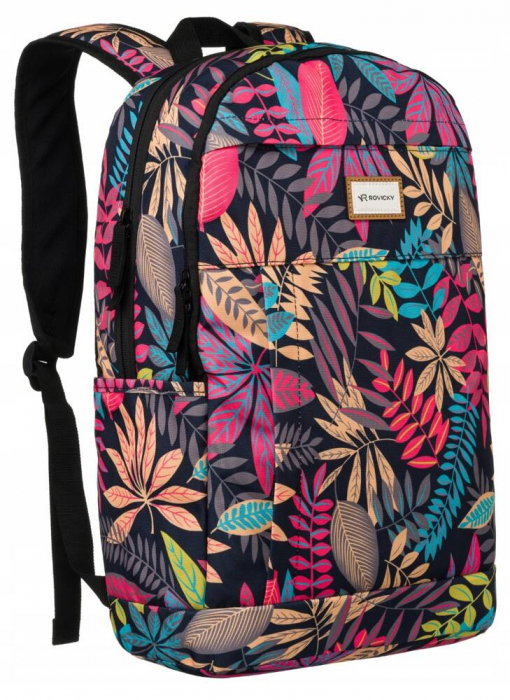 Rucsac clasic de damă din poliester cu model de plante - Rovicky PTR-R-PST-9343 10 [2]